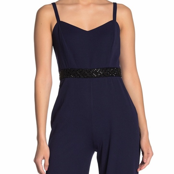 Marina Spaghetti Strap Straight Leg Jumpsuit - Picture 2 of 6